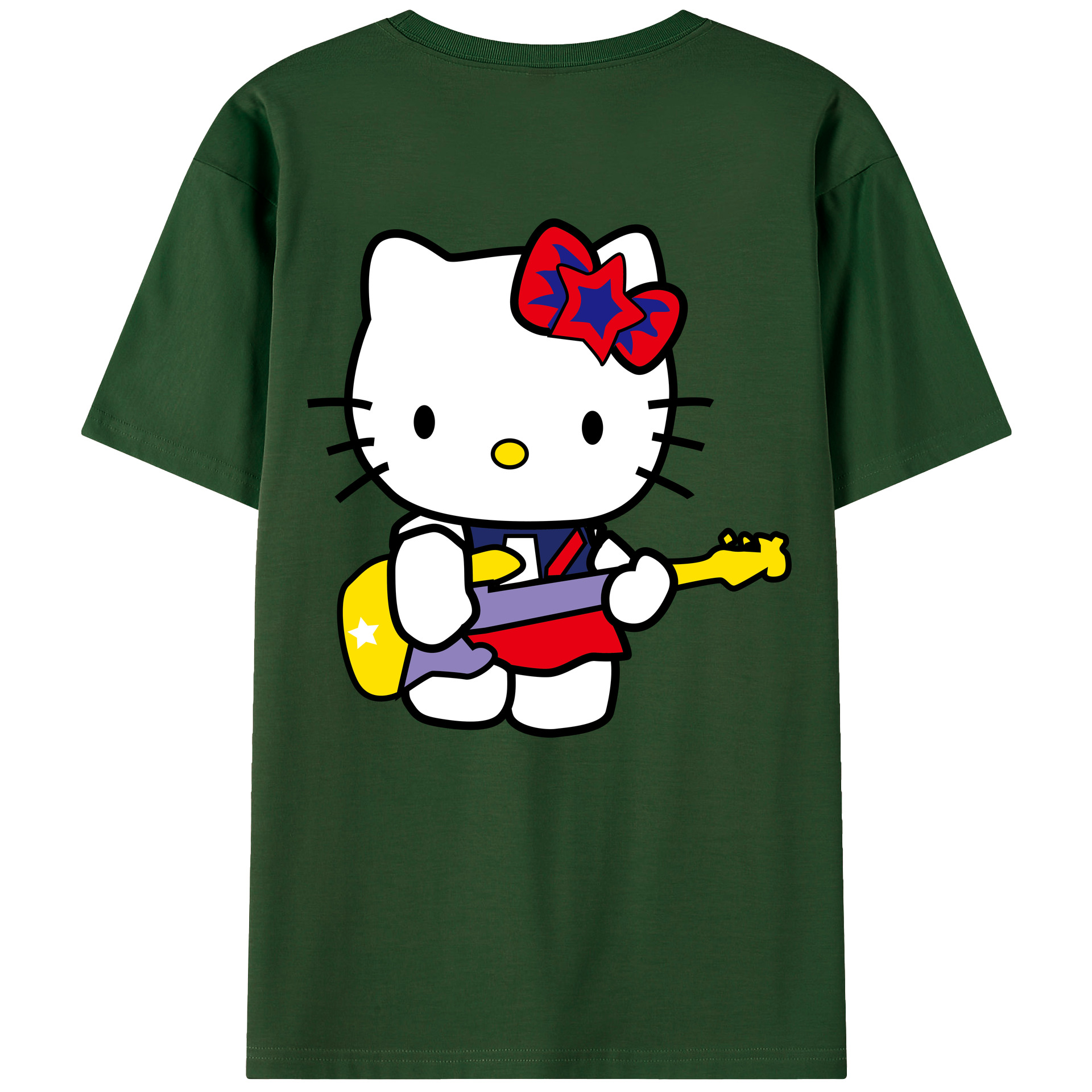 （画像用） Hello Kitty ハローキティ 綿100％半袖Tシャツ（背面プリント）